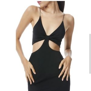 Alice + Olivia Havana Cutout Black Mini Dress